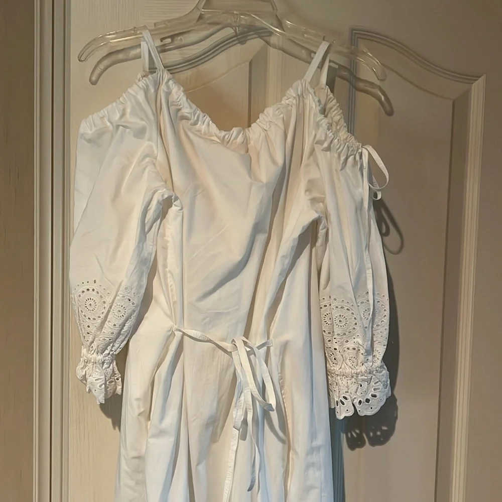 Ulla Johnson white eyelet off the shoulder maxi - Picture 6 of 8